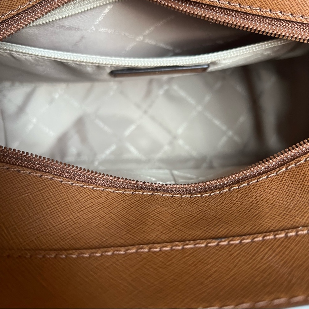 Michael Kors Dillon Saffiano Dark Khaki Leather Satchel - Picture 12 of 14